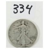 1943 U.S. Walking Liberty Silver Half Dollar Coin