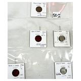 5 Uncirculated Canadian Newfoundland Coins