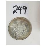 1960 Canadian Silver Half Dollar Coin