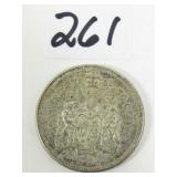 1962 Canadian Silver Dollar Coin