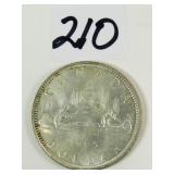 1965  Canadian Silver Dollar Coin