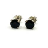 Sterling Silver Blue Sapphire Earrings