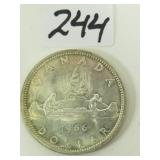 1966 Canadian Silver Dollar Coin