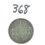 1943 Canadian Silver Half Dollar Coin