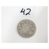 1872 Canadian Silver Half Dollar Coin