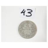 1908 Canadian Silver Half Dollar Coin