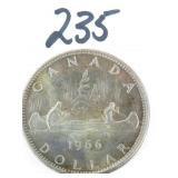 1966 Canadian Silver Dollar Coin