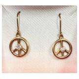 Gold Plated Sterling Silver CZ Earrings