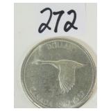 1967 Canadian Silver Dollar Coin