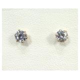 14KT Yellow Gold Aquamarine Earrings