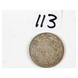 1950 Canadian Silver Half Dollar Coin