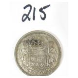 1957 Canadian Silver Half Dollar Coin