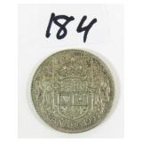1953 Canadian Silver Half Dollar Coin