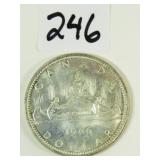 1966 Canadian Silver Dollar Coin