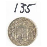 1944 Canadian Half Dollar Silver Coin
