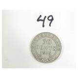 1919 Canadian Silver Half Dollar Coin