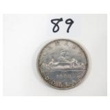 1960 Canadian Silver Dollar Coin