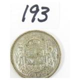 1957 Canadian Silver Half Dollar Coin