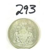 1963 Canadian Silver Half Dollar Coin