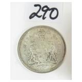 1964 Canadian Silver Half Dollar Coin