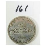 1963 Canadian Silver Dollar Coin