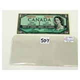 1954 Canadian $1 Dollar Bill