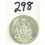 1963 Canadian Silver Half Dollar Coin
