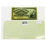 1900 Canadian 25Cent Shine Plaster Bill