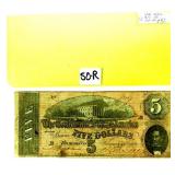 $5 Dollar USA 1864 Bill