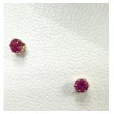 14kt Yeloow Gold Ruby Earrings