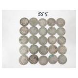 25 Very Early Canadian Silver Dime Coins 1901-1930