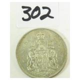 1963 Canadian Silver Half Dollar Coin