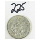 1959 Canadian Silver Half Dollar Coin