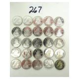20 Canadian 1968 Silver Dime Coins