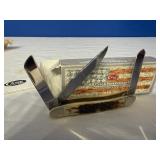 Case XX Amber Bone Peach Seed Jig Medium Stockman