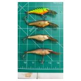 (4) Rapala Deep Runner Diving Crankbaits