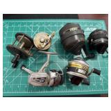 Lot Of (6) Assorted Types Of Vintage Reels