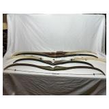 Assorted Vintage Fred Bear, And Shakespeare Bows