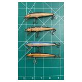 (4) Vintage Original Rapala Floater Lures