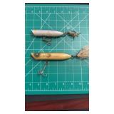 (2) Vintage Top Water Popper Lures: 4' And 5'