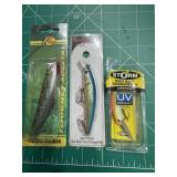 (3) Lures, Mini Crankbait, Jerkbait, Pencil Walker