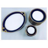 WM. GUERIN ANTIQUE LIMOGES BLUE AND GOLD