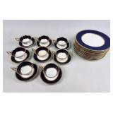 COALPORT CUPS, SAUCERS AND PLATES