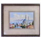 RO CHERIF WATERCOLOUR OF ISTANBUL, PLUS