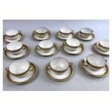 LIMOGES ATHENA CUPS & SAUCERS
