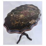 VINTAGE BLACK LACQUER TILT TOP TABLE