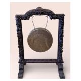ANTIQUE CHINESE DINNER GONG IN FRAME