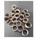 COLLECTION OF ANTIQUE STERLING NAPKIN RINGS
