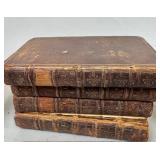 COLLECTION OF 18TH & 19TH LEATHER BOUND BOOKS