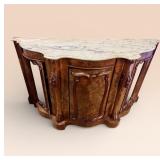 MARBLE TOP VICTORIAN SIDEBOARD